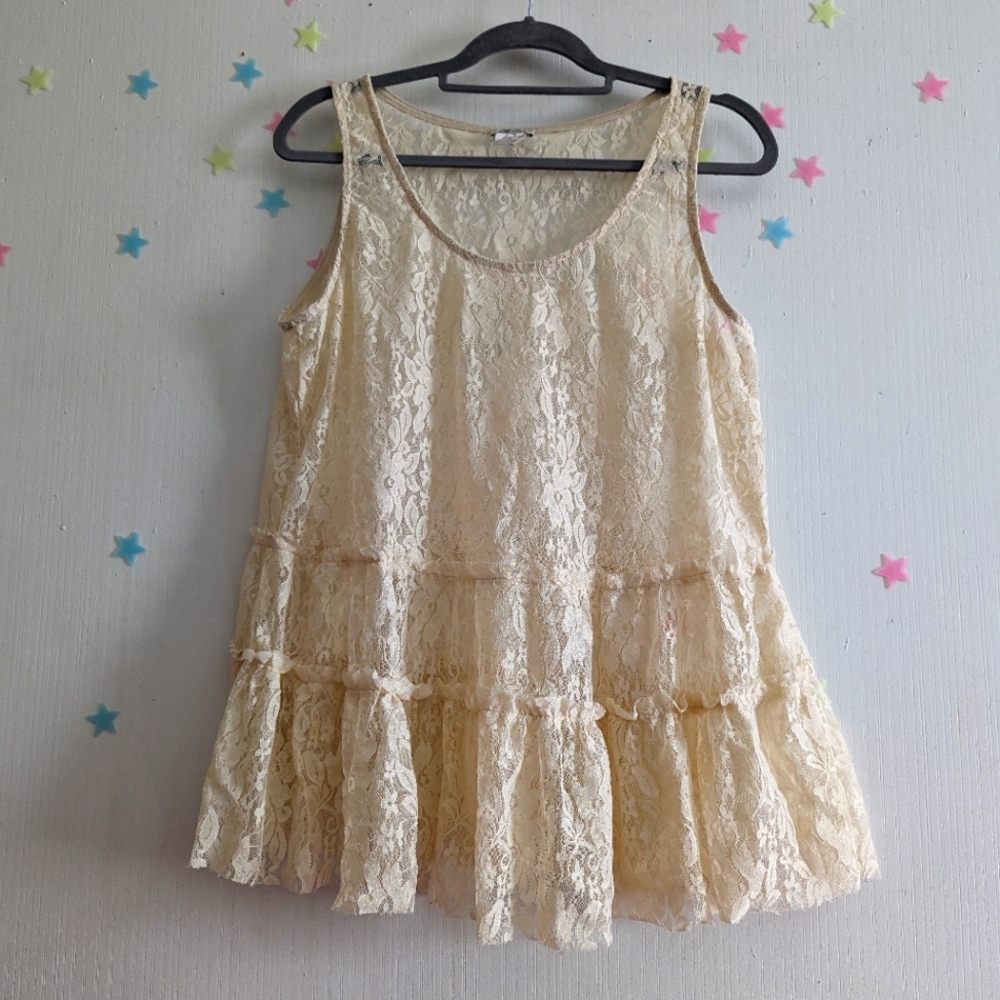 Lace layered Tank